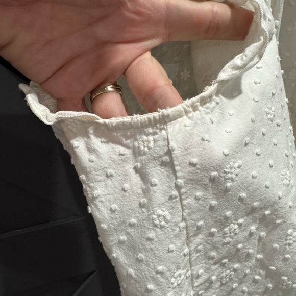 LOFT White Ruffle Sleeve Top - Picture 8 of 10